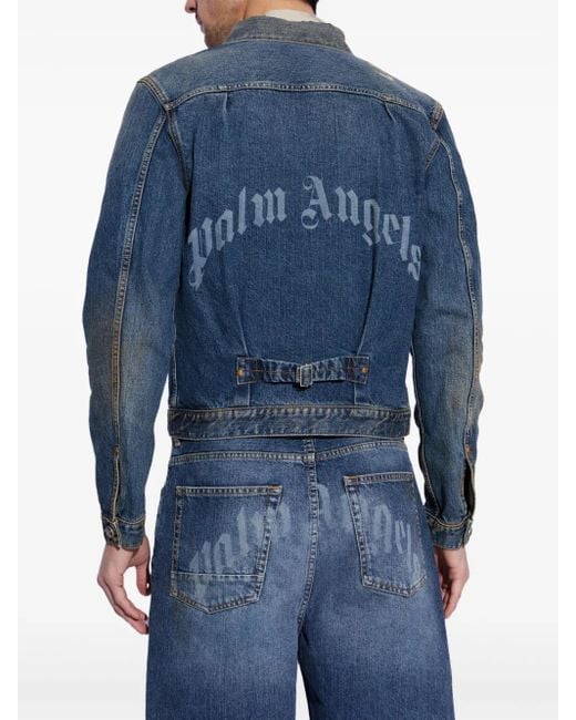 Palm Angels Blue Denim Jacket for men