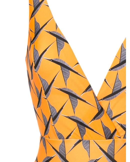 Maillot De Bain Evita À Col V Lygia & Nanny en coloris Orange