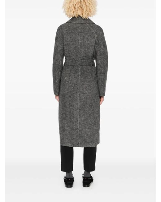 Ottod'Ame Jas Met Visgraatpatroon En Ceintuur in het Gray