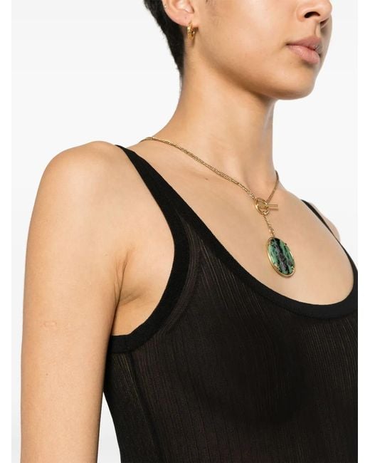 Max Mara Black Semi-Sheer Fine-Ribbed Top