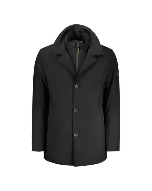 North Sails Black Logo-Patch Jacket for men