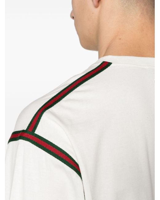 Gucci T-Shirt mit Webstreifen in White für Herren
