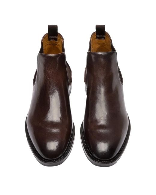 Officine Creative Brown Silent 003 Leather Chelsea Boots for men