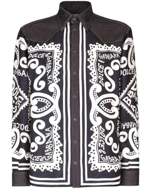 メンズ Dolce & Gabbana グラフィック シャツ Black