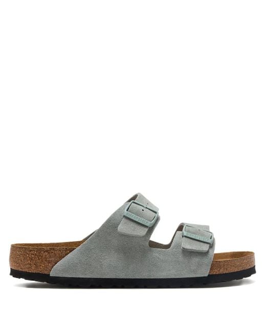 Sandales Arizona En Daim À Double Boucle Birkenstock pour homme en coloris White