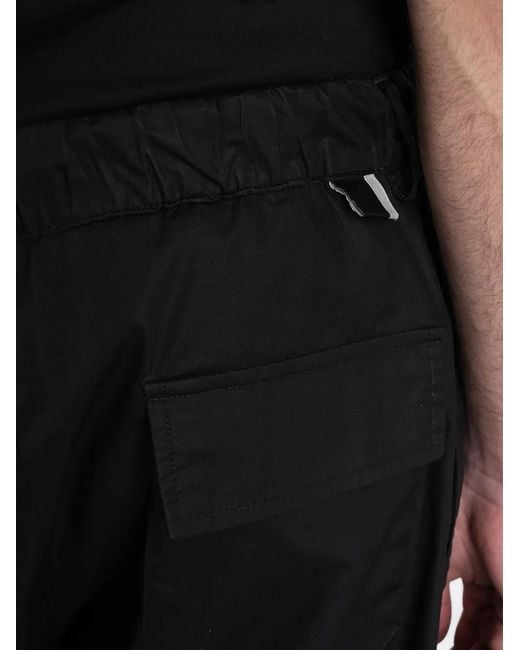 Low Brand Black Elasticated-Waistband Trousers for men