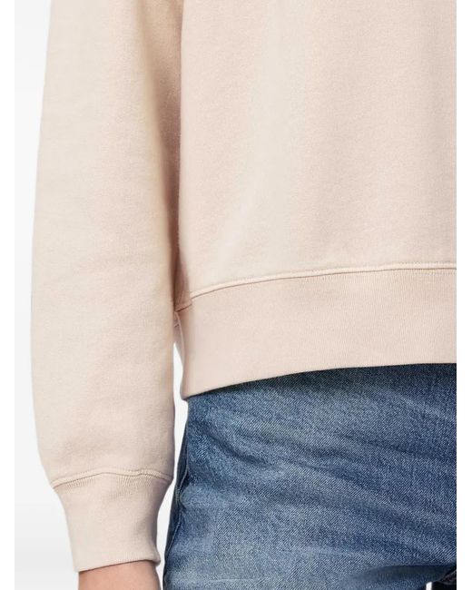 AllSaints Blue Logo-Patch Crew Neck Sweatshirt