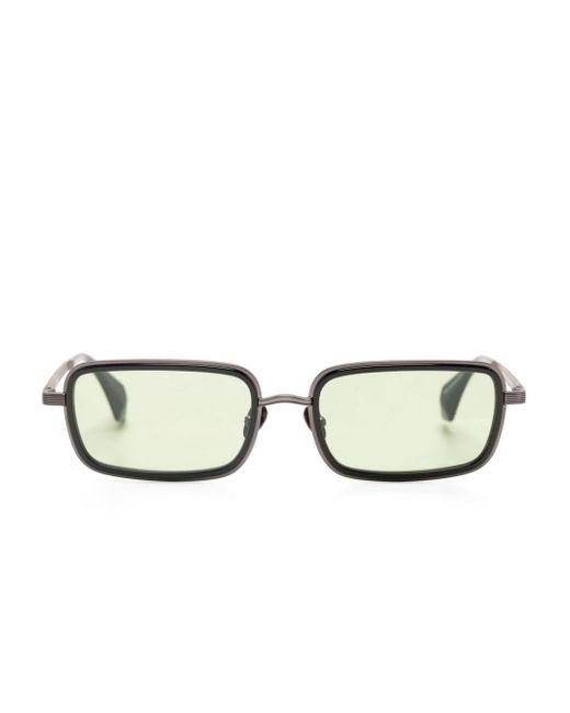 Vivienne Westwood Black Engraved-logo Rectangle-frame Sunglasses for men