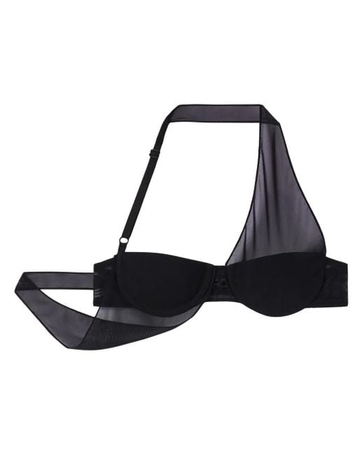 Courreges Cropped Top Met Uitgesneden Details in het Black