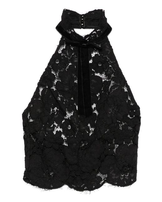 retroféte Black Haut Ravenna En Dentelle