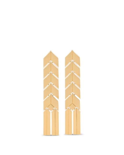 Bevza Metallic Flat Spikelet Earrings