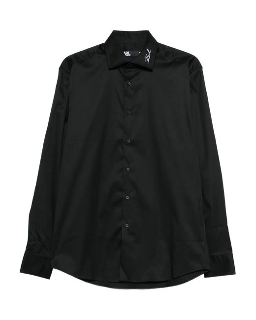 Karl Lagerfeld Black Logo-Motif Shirt for men