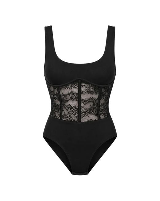 Cami NYC Black Body À Empiècements En Dentelle