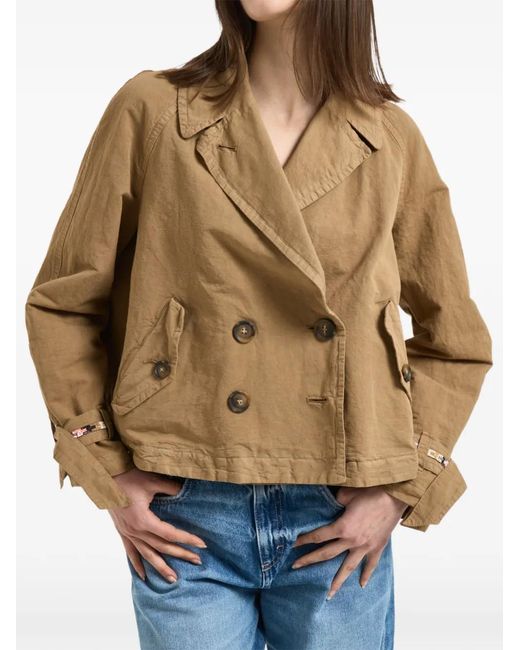 Bazar Deluxe Natural Double-Breasted Jacket