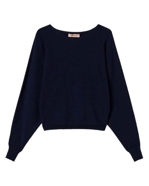 Twinset Blue Crew-Neck Sweater