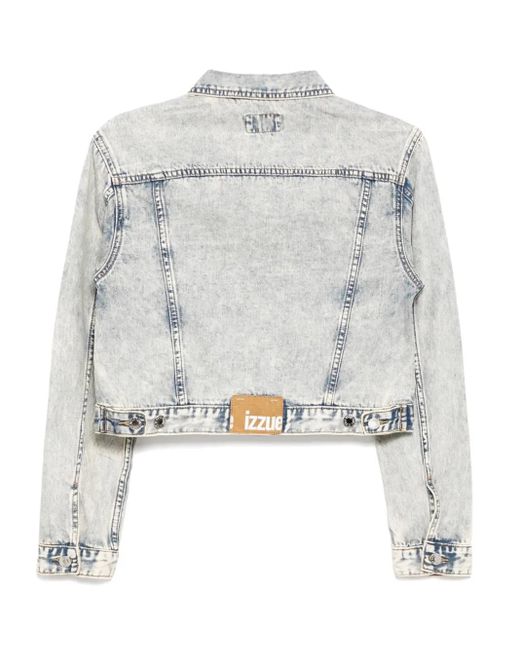 Izzue Blue Cropped Denim Jacket