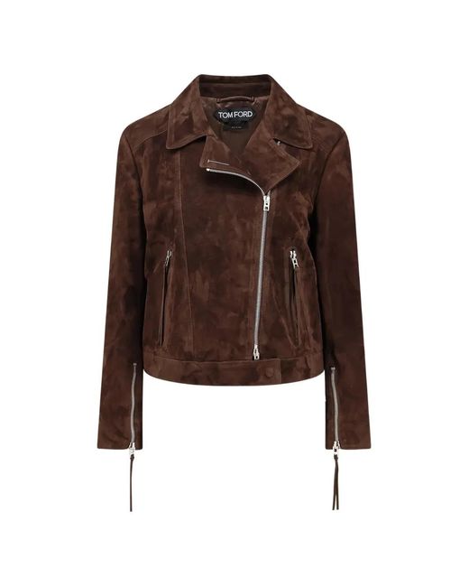 Tom Ford Brown Suede Biker Jacket