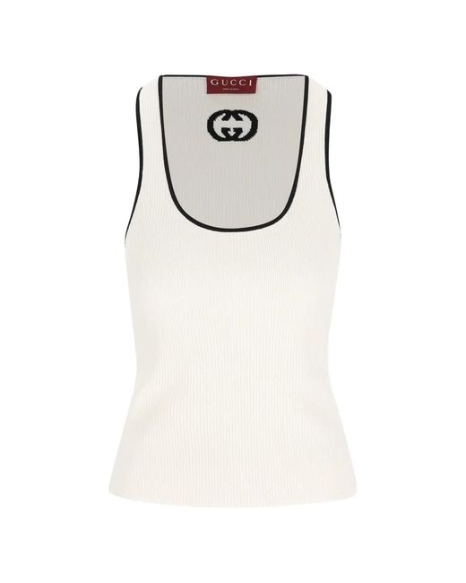 Gucci Gray Ribbed Tank Top