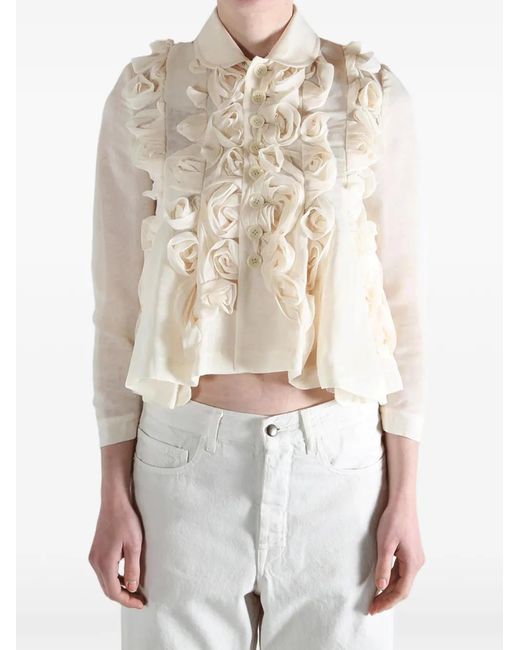 Comme des Garçons Natural Ruffled Flower Jacket