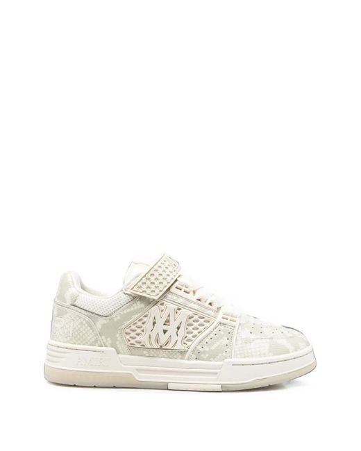 Amiri White Ma Skyline Snakeskin-Effect Sneakers for men