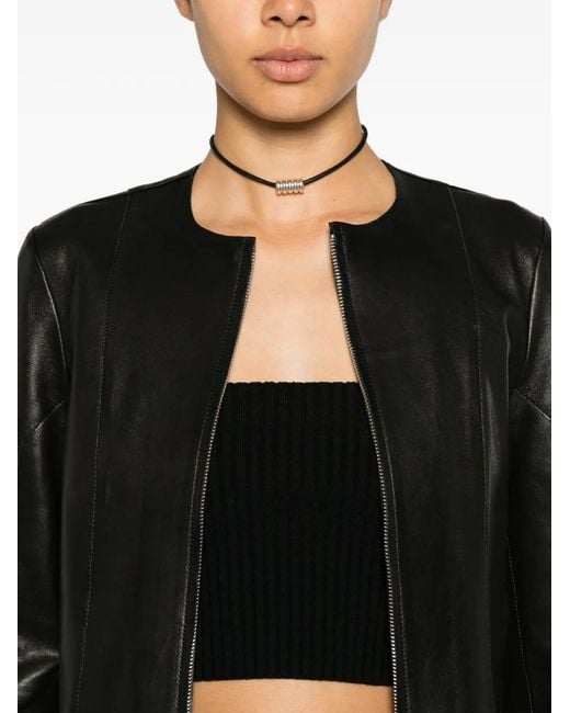 Chloé Black Ribbed-Knit Bandeau Top