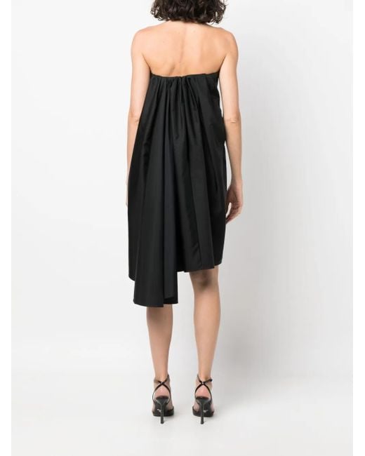 Givenchy Black Strapless A-Line Midi Dress