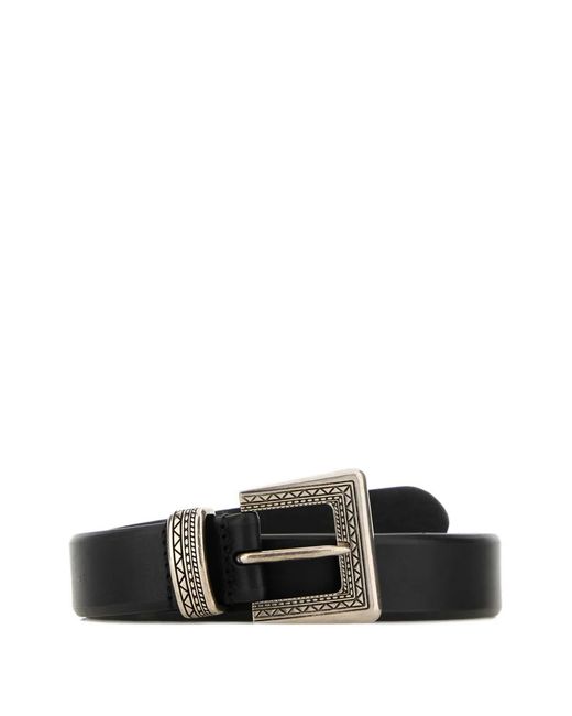 Prada White Leather Belt