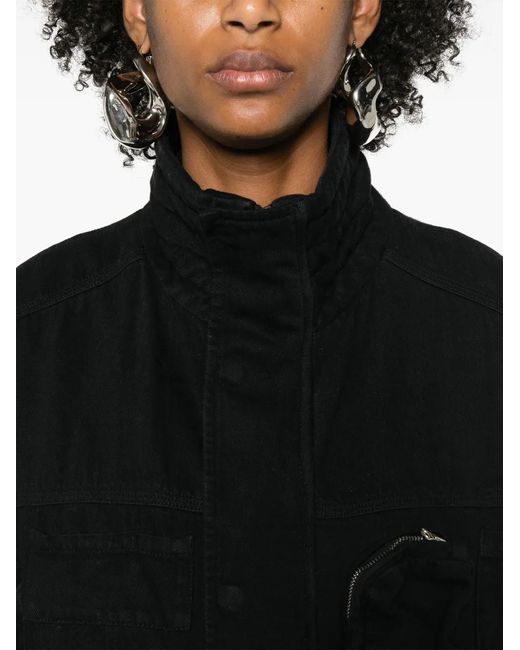MM6 by Maison Margiela Black Cargo-Pocket Denim Jacket