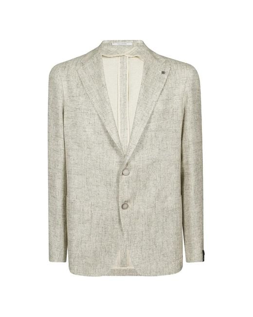 Tagliatore White Single-Breasted Blazer for men