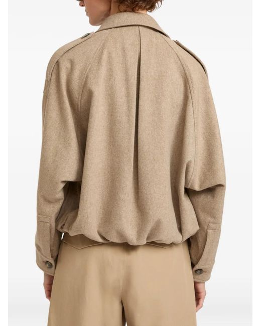 Yves Salomon Natural Button Cashmere Jacket