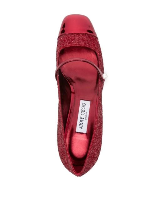 Zapatos Elisa con tacón de 45 mm Jimmy Choo de color Red