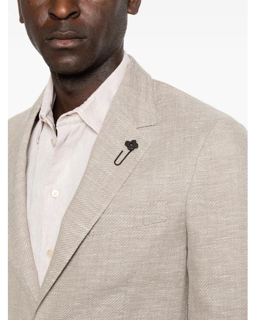 Lardini Gray Blazer À Simple Boutonnage for men