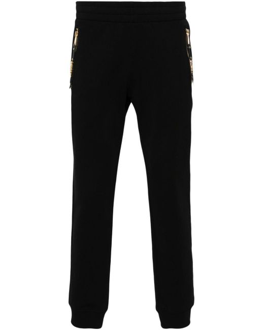 Pantalones de chándal con letras del logo Moschino de hombre de color Black