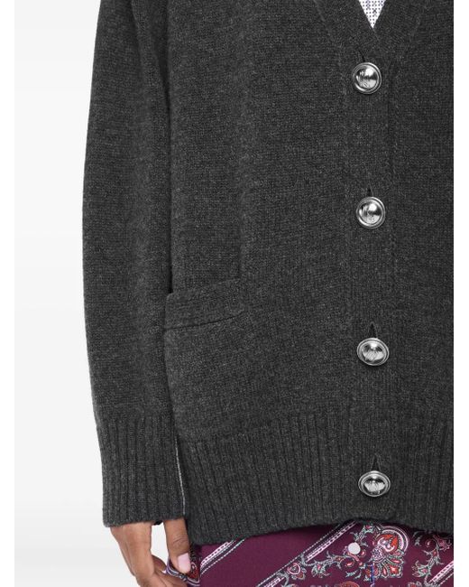 Rabanne Black Buttoned-Up Cardigan