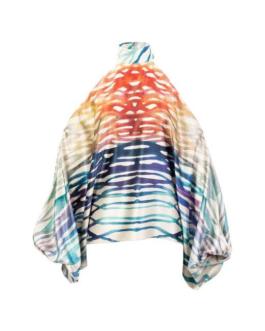 Silvia Tcherassi Blue Safira Printed Blouse
