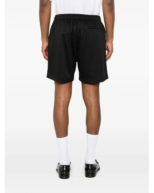 Cole Buxton Black Logo-Embroidered Shorts for men