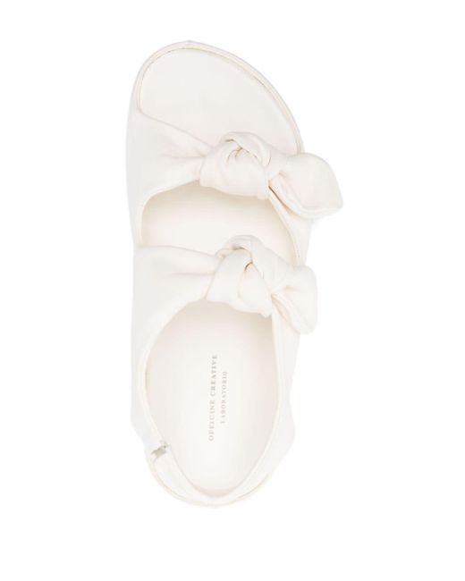 Officine Creative White Pelagie Leather Sandals