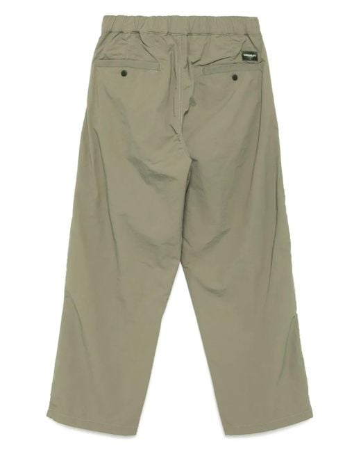 Chocoolate Green Logo-Print Trousers for men