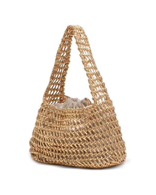 Bimba Y Lola Natural Leather Plaited Medium Bag