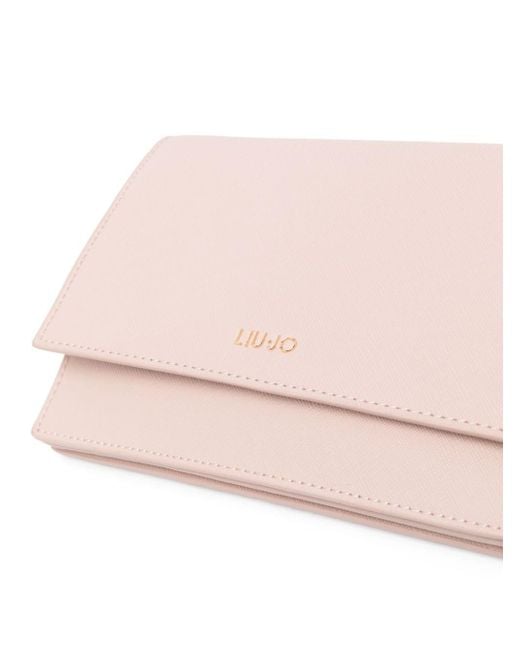 Pochette à plaque logo Liu Jo en coloris Pink