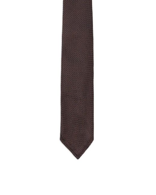 DSquared² White Textured-Jacquard Tie for men