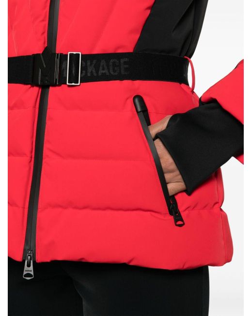 Mackage Red Elita Padded Ski Jacket - Women's - Nylon/spandex/elastane/spandex/elastanefeather Down