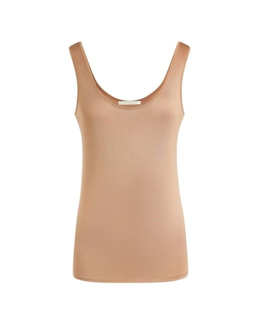 12 STOREEZ Brown Cassiopeia Silk Top