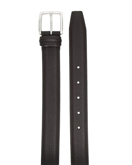 Dell'Oglio Black Adjustable Buckle Belt for men