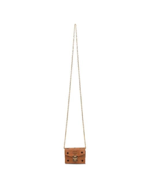 MCM Brown Mini Tracy Portemonnaie Mit Logo