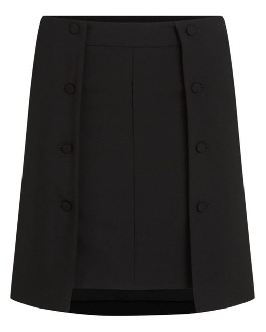 Minifalda Archive con diseño cruzado Karl Lagerfeld de color Black