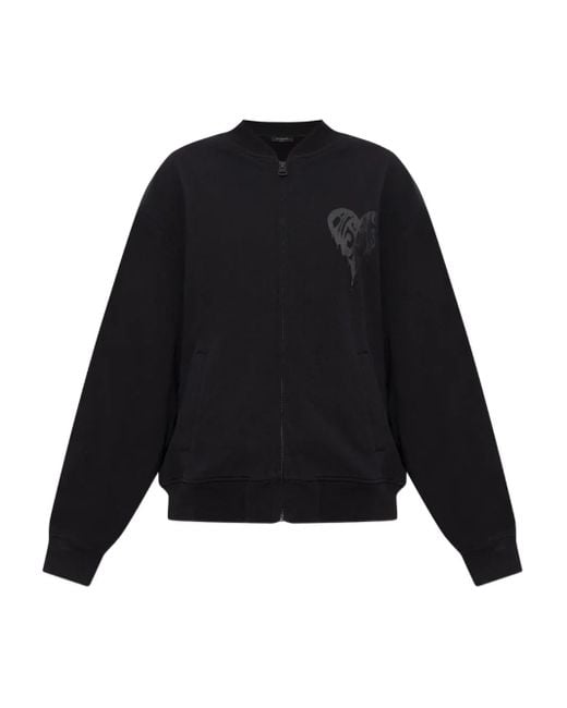 AllSaints Black Bomberjacke mit Herz-Print