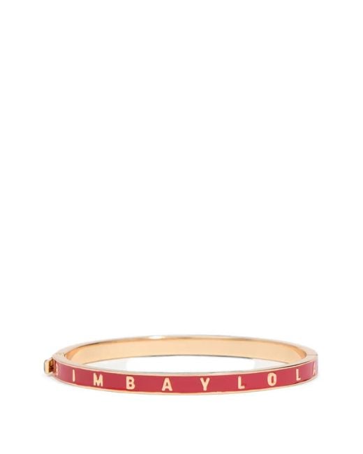 Bimba Y Lola Pink Rigid Logo Bracelet
