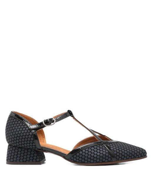 Chie Mihara Blue 40Mm Polka-Dot T-Bar Pumps