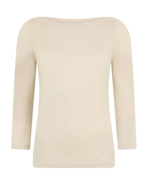 Malo Natural Boat-Neck Sweater